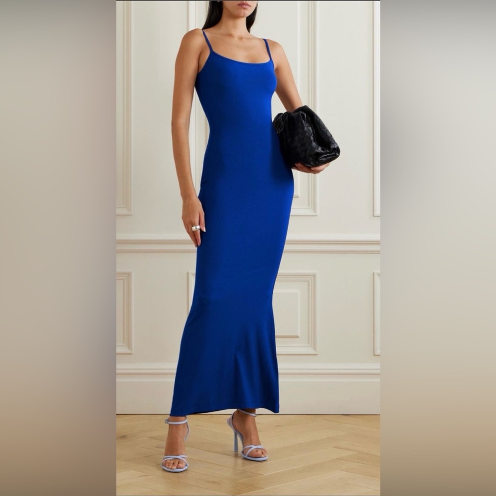 Skims cobalt Blue Maxi slip Dress